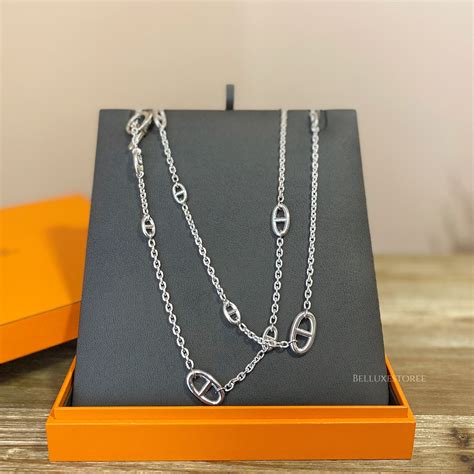 ebay hermes silver necklace|hermes necklace korea.